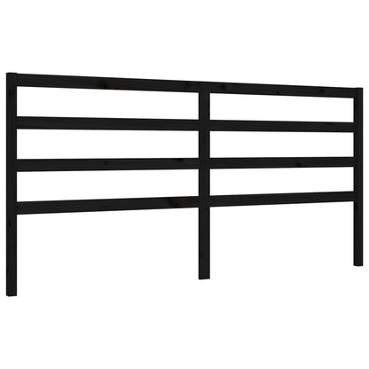 Giroletto con Testiera Nero 200x200 cm in Legno Massello | homemem39