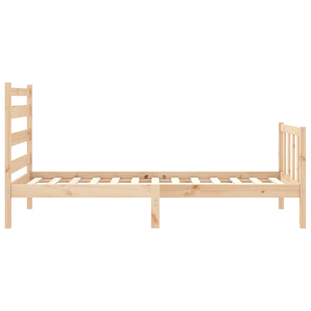 Letto senza Materasso 90x190 cm in Legno Massello di Pino - homemem39