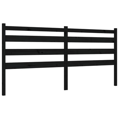 Giroletto con Testiera Nero 200x200 cm in Legno Massello | homemem39