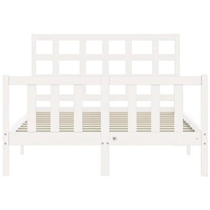 Giroletto senza Materasso Bianco 140x200 cm Legno Massello Pino