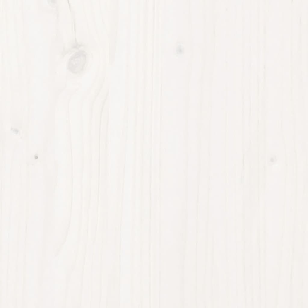 Letto senza Materasso Bianco 140x190 cm Legno Massello di Pino - homemem39