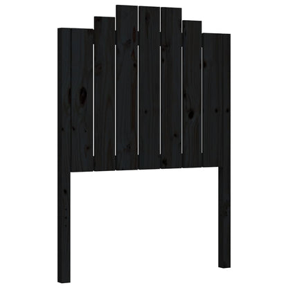 Giroletto con Testiera Nero Small Single in Legno Massello | homemem39