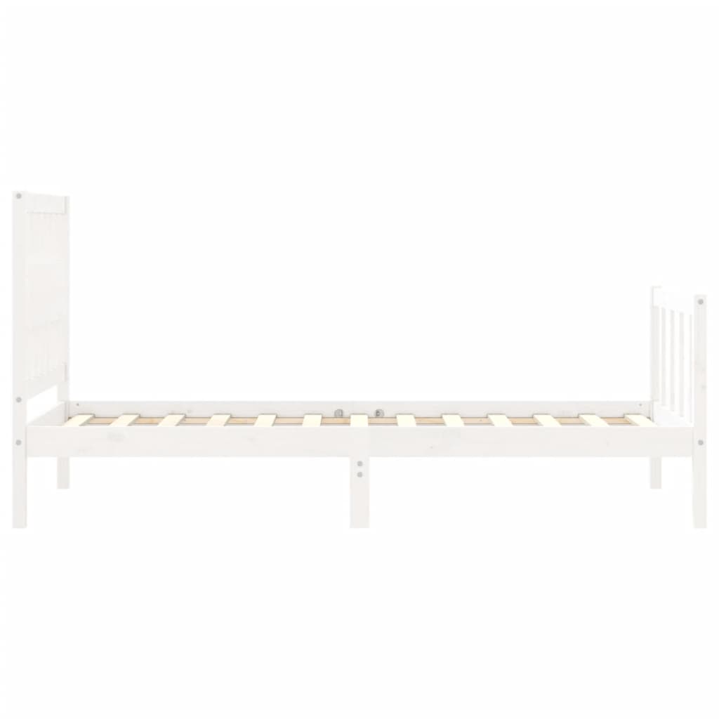 Giroletto senza Materasso Bianco 90x200 cm Legno Massello Pino - homemem39