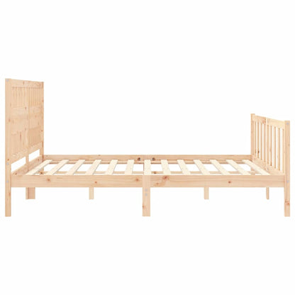 Giroletto con Testiera Super King Size in Legno Massello