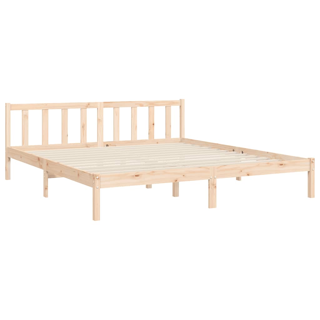 Giroletto con Testiera Super King Size in Legno Massello