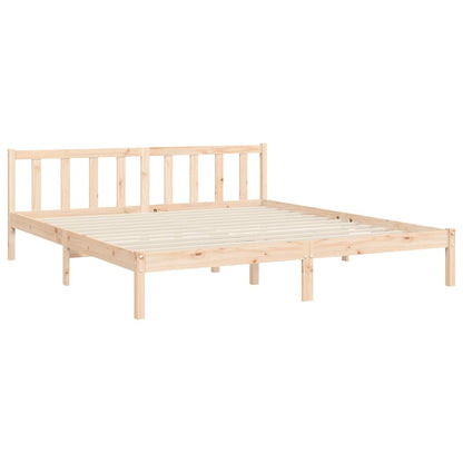 Giroletto con Testiera Super King Size in Legno Massello