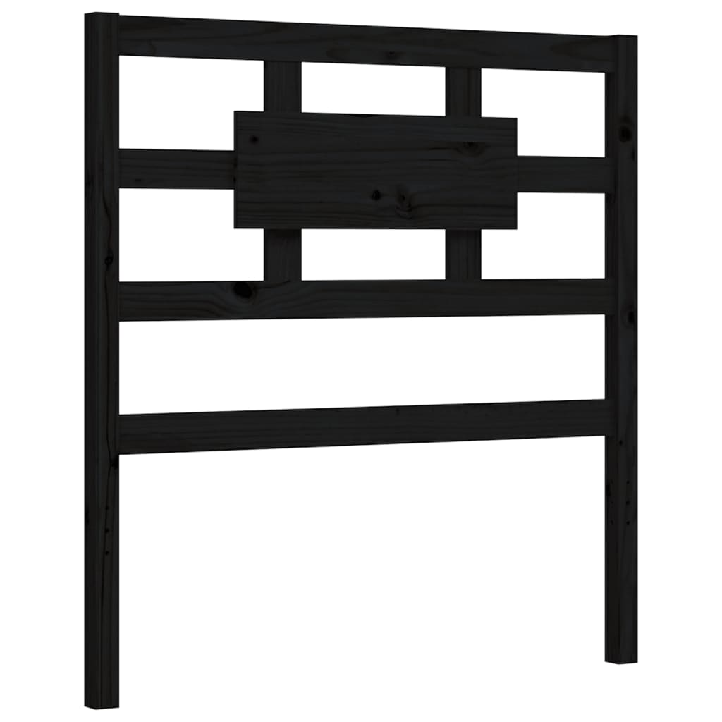 Giroletto con Testiera Nero Small Single in Legno Massello