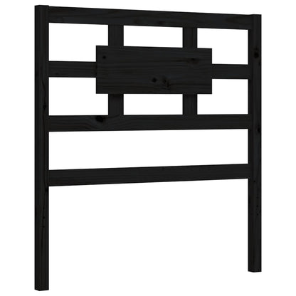 Giroletto con Testiera Nero Small Single in Legno Massello