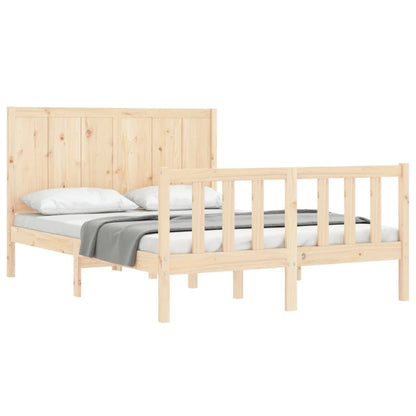 Letto senza Materasso 140x190 cm in Legno Massello di Pino