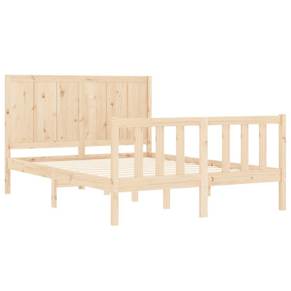 Letto senza Materasso 140x190 cm in Legno Massello di Pino