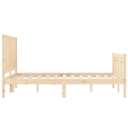Letto senza Materasso 140x190 cm in Legno Massello di Pino