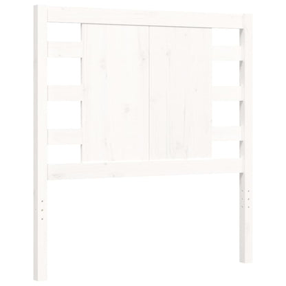 Giroletto con Testiera Bianco Small Single Legno Massello - homemem39