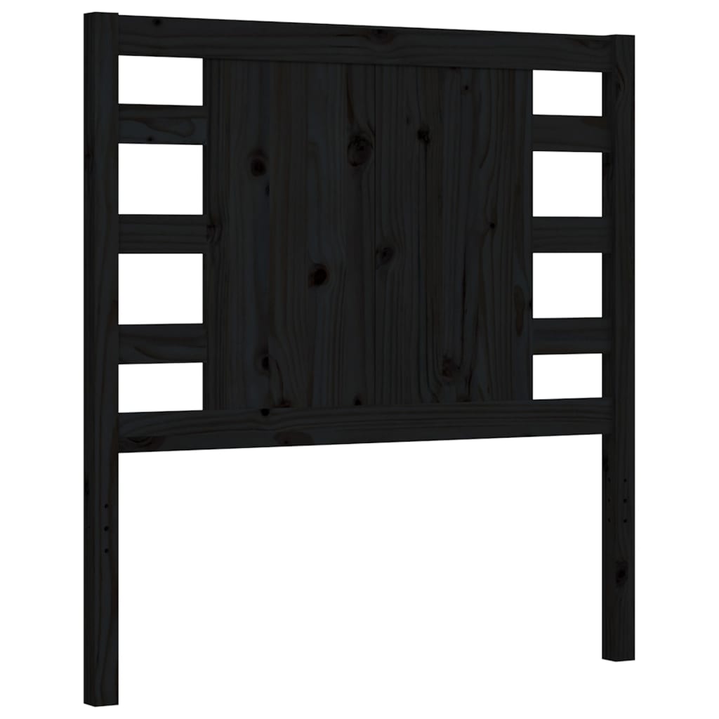 Giroletto con Testiera Nero Small Single in Legno Massello