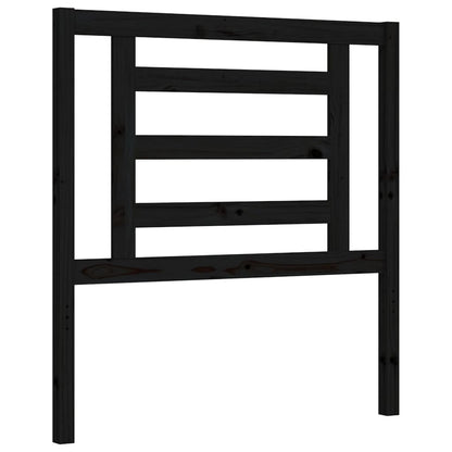 Giroletto con Testiera Nero Small Single in Legno Massello