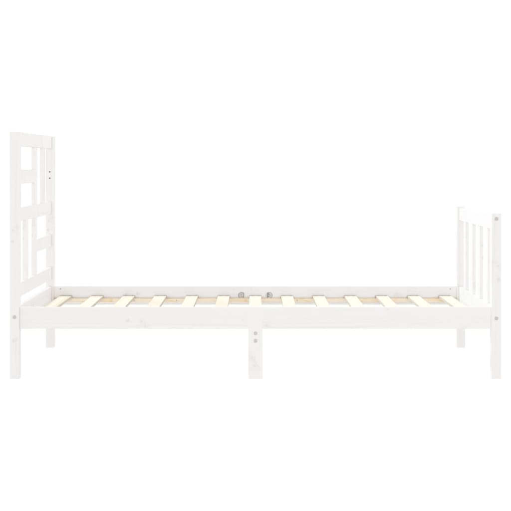 Giroletto senza Materasso Bianco 90x200 cm Legno Massello Pino - homemem39