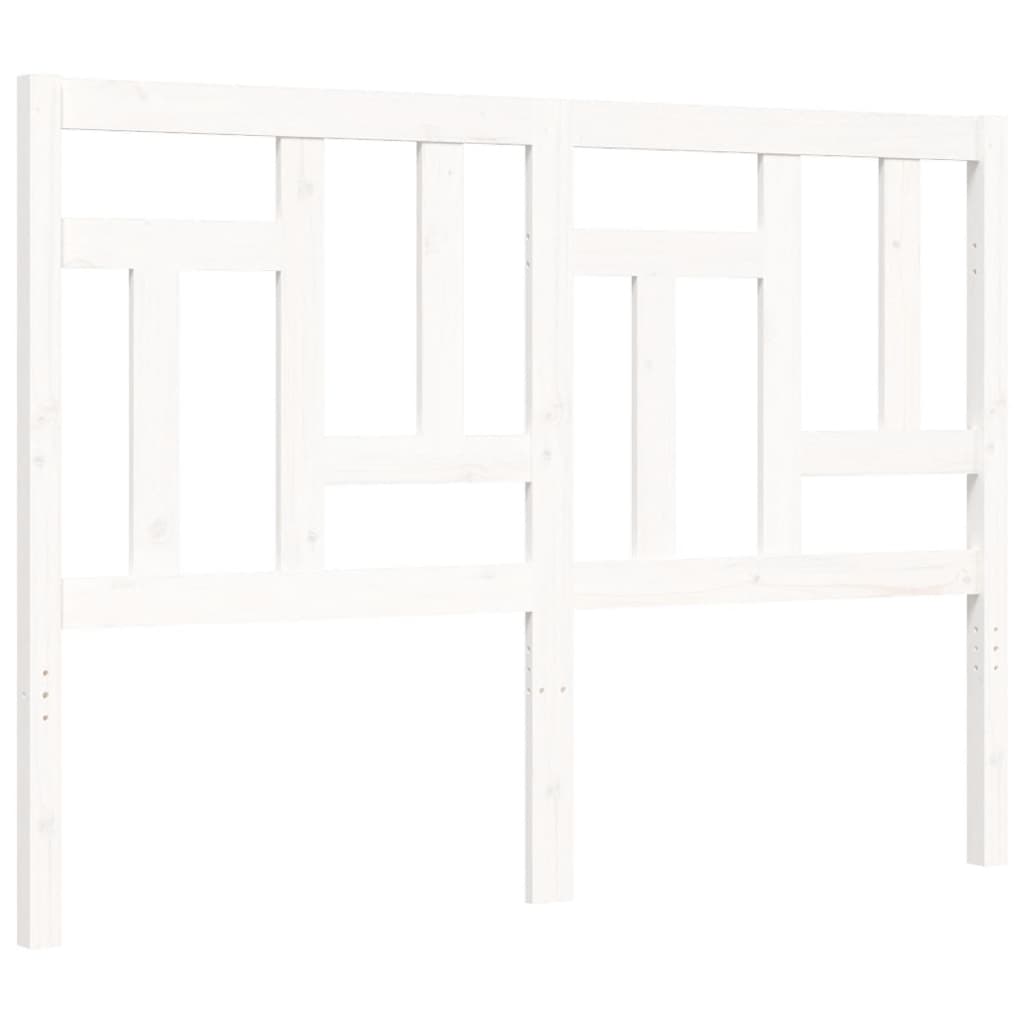 Giroletto con Testiera Bianco Small Double Legno Massello - homemem39