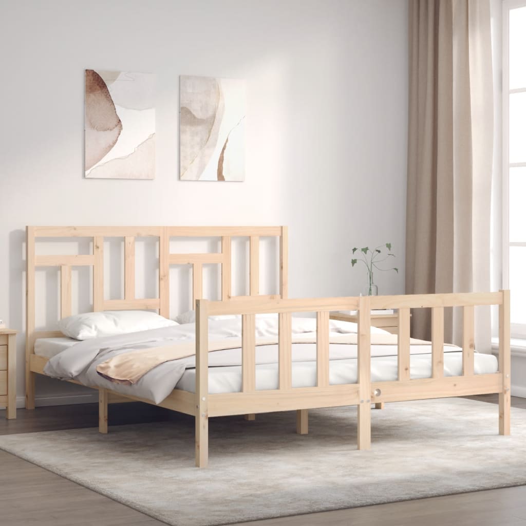 Giroletto senza Materasso 160x200 cm in Legno Massello di Pino | homemem39