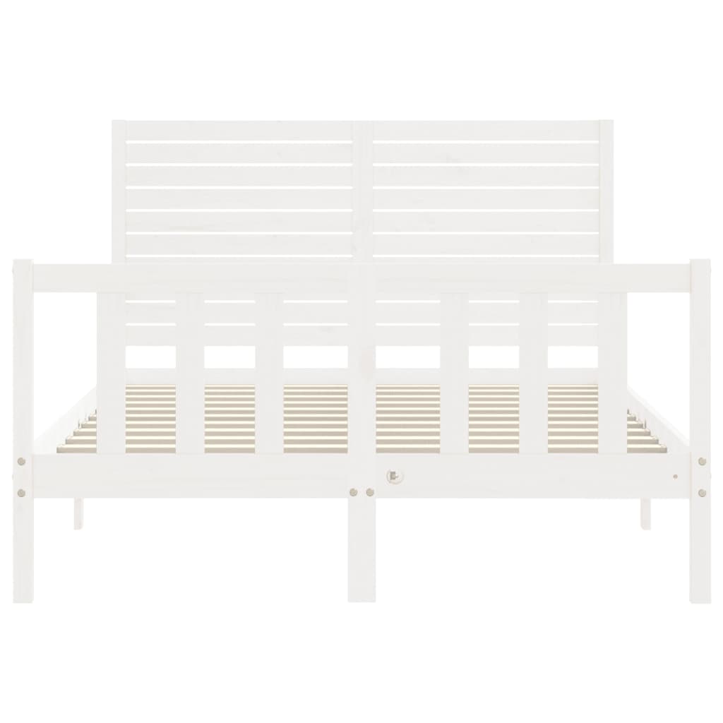 Giroletto con Testiera Bianco Double in Legno Massello