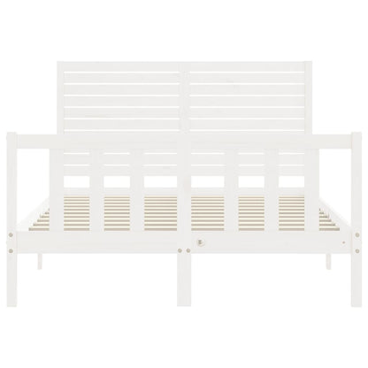 Giroletto con Testiera Bianco Double in Legno Massello