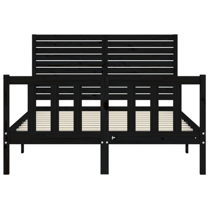 Giroletto con Testiera Nero Double in Legno Massello | homemem39