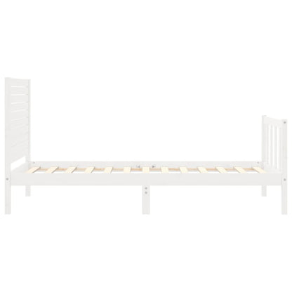 Giroletto senza Materasso Bianco 90x200 cm Legno Massello Pino - homemem39
