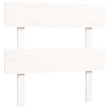 Giroletto con Testiera Bianco Single in Legno Massello - homemem39