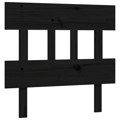 Giroletto con Testiera Nero Small Single in Legno Massello