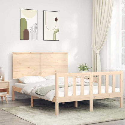 Letto senza Materasso 140x190 cm in Legno Massello di Pino