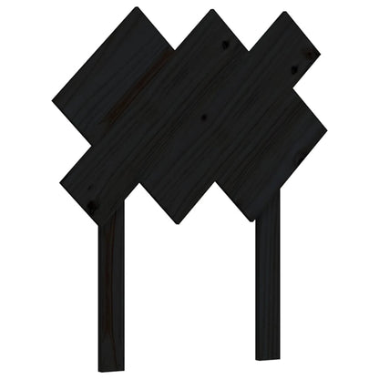 Giroletto con Testiera Nero Small Single in Legno Massello | homemem39