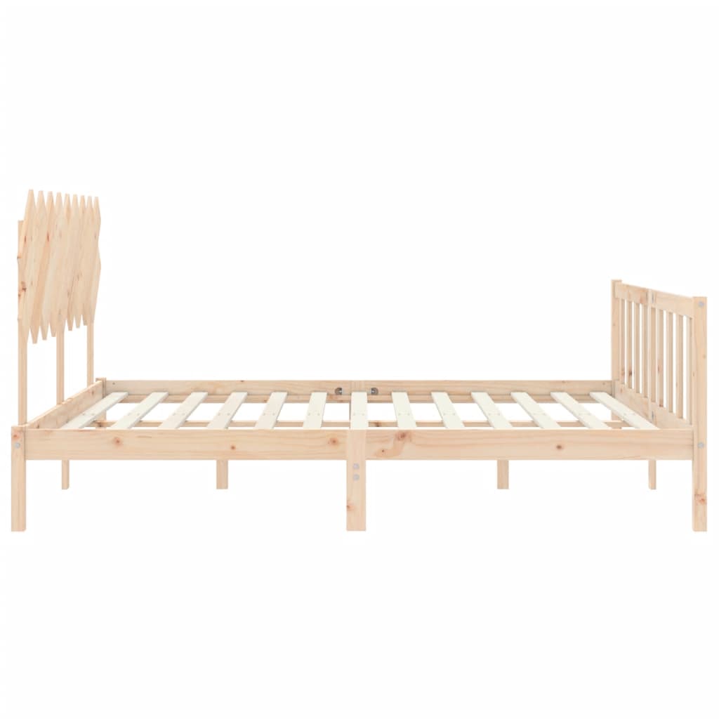 Giroletto con Testiera Super King Size in Legno Massello