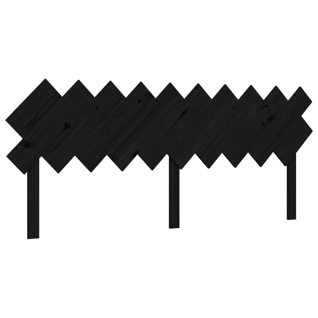 Giroletto con Testiera Nero 200x200 cm in Legno Massello | homemem39