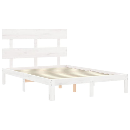 Giroletto con Testiera Bianco Small Double Legno Massello | homemem39