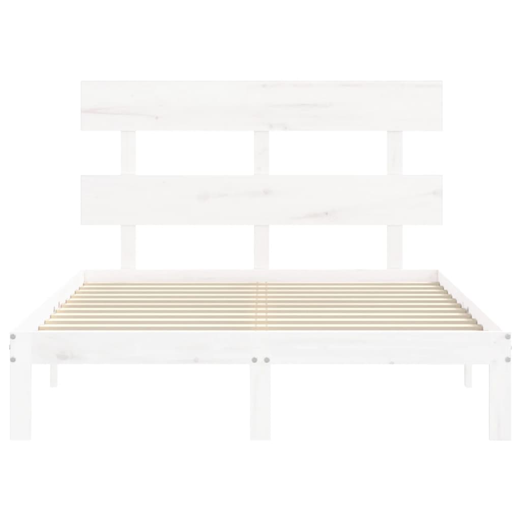 Giroletto con Testiera Bianco Small Double Legno Massello | homemem39