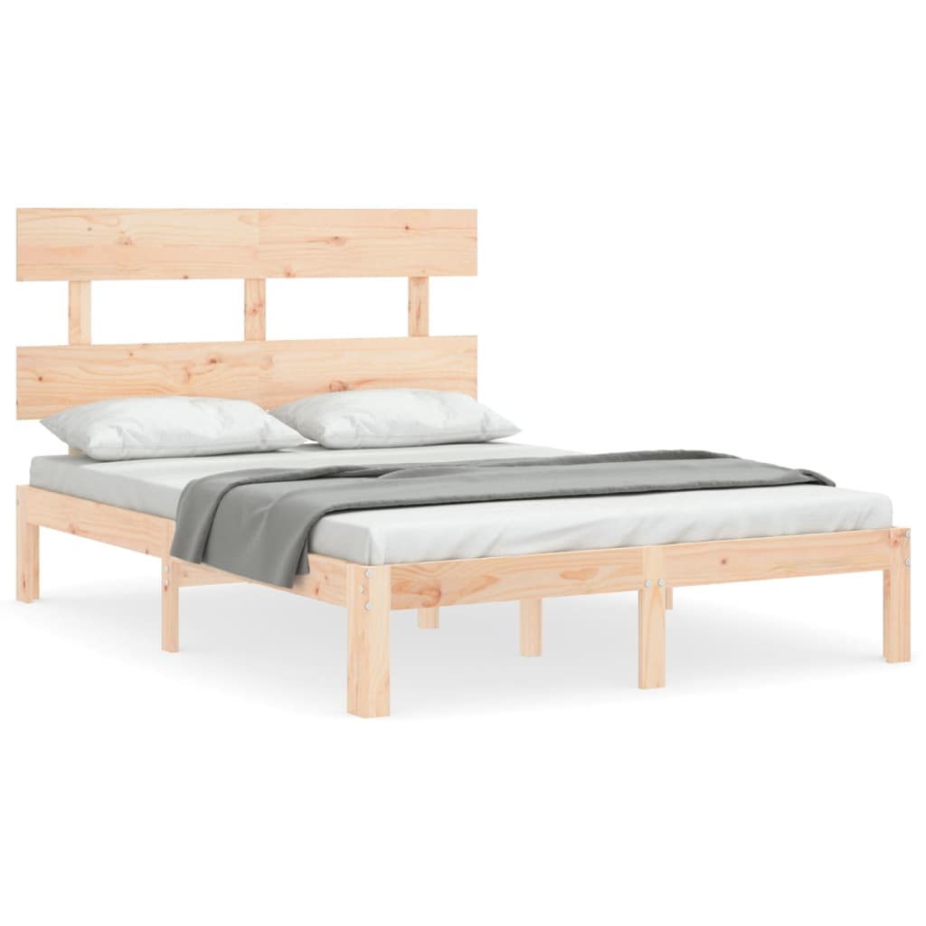 Letto senza Materasso 140x190 cm in Legno Massello di Pino