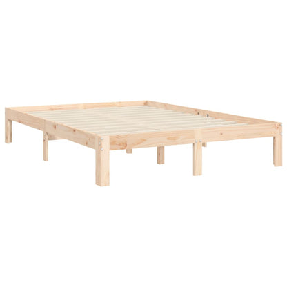 Letto senza Materasso 140x190 cm in Legno Massello di Pino