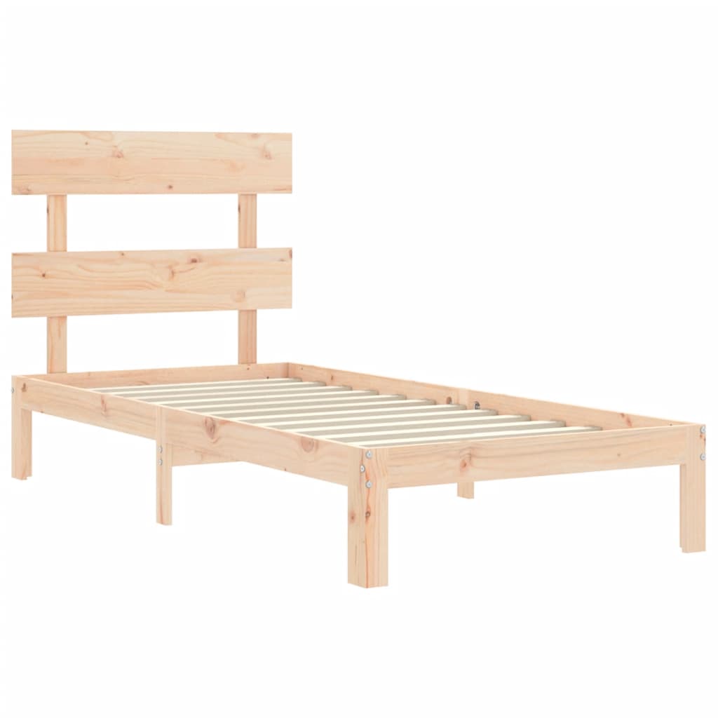 Giroletto senza Materasso 90x200 cm in Legno Massello di Pino