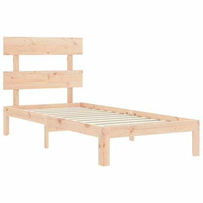 Giroletto senza Materasso 90x200 cm in Legno Massello di Pino