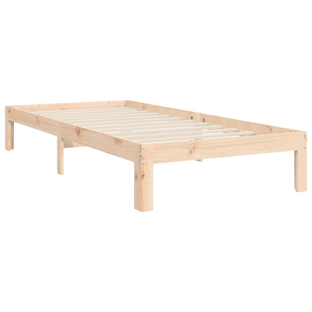 Giroletto senza Materasso 90x200 cm in Legno Massello di Pino - homemem39