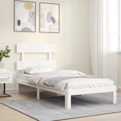 Giroletto senza Materasso Bianco 90x200 cm Legno Massello Pino | homemem39