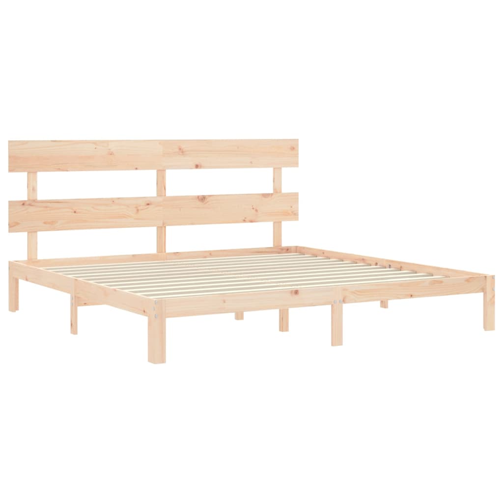 Giroletto senza Materasso 200x200 cm in Legno Massello di Pino