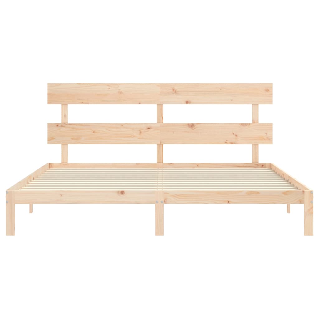 Giroletto senza Materasso 200x200 cm in Legno Massello di Pino