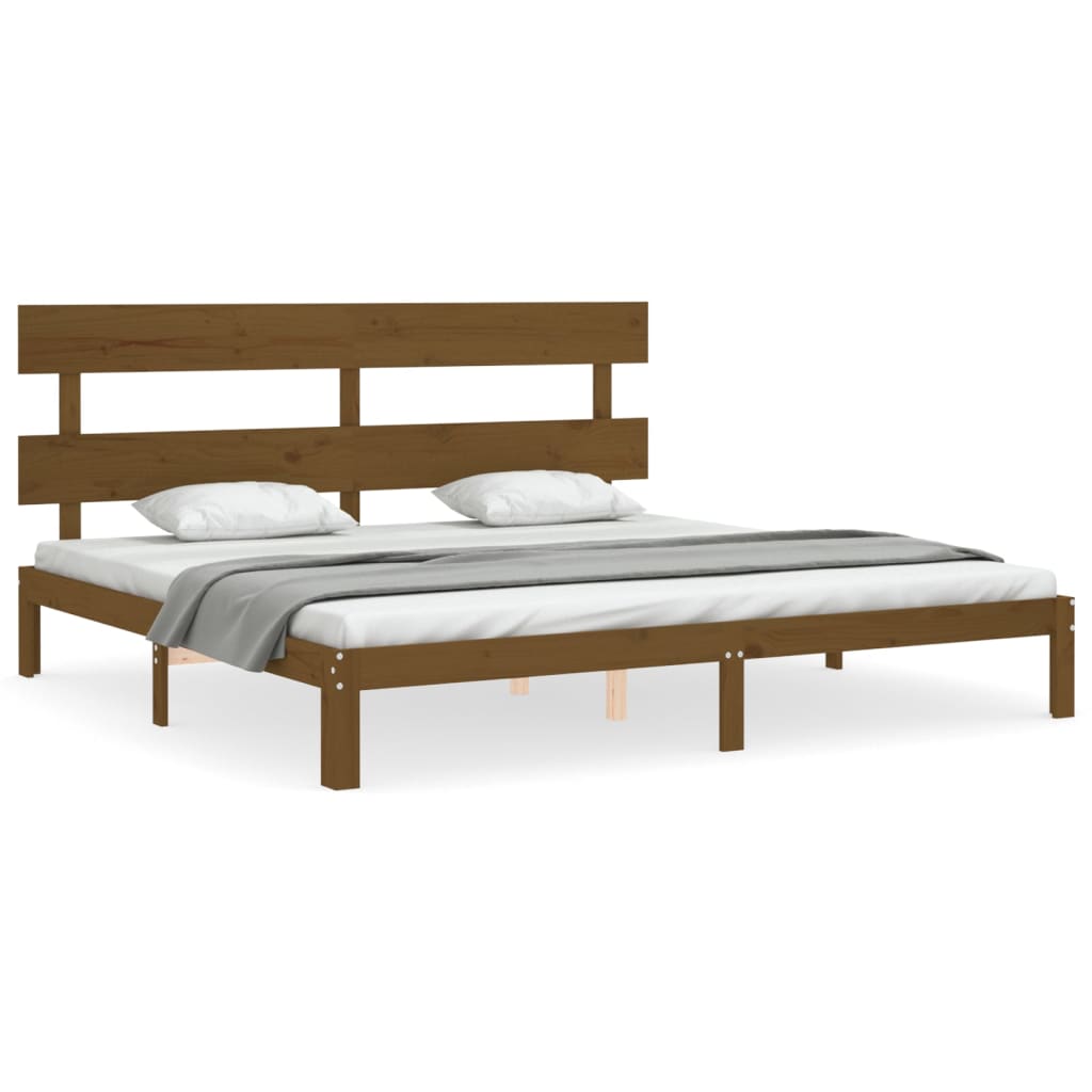 Giroletto con Testiera ambra 200x200 cm in Legno Massello