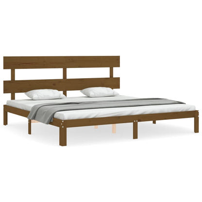 Giroletto con Testiera ambra 200x200 cm in Legno Massello