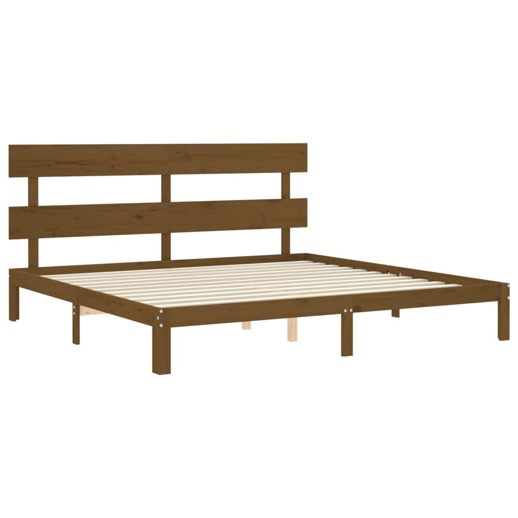 Giroletto con Testiera ambra 200x200 cm in Legno Massello