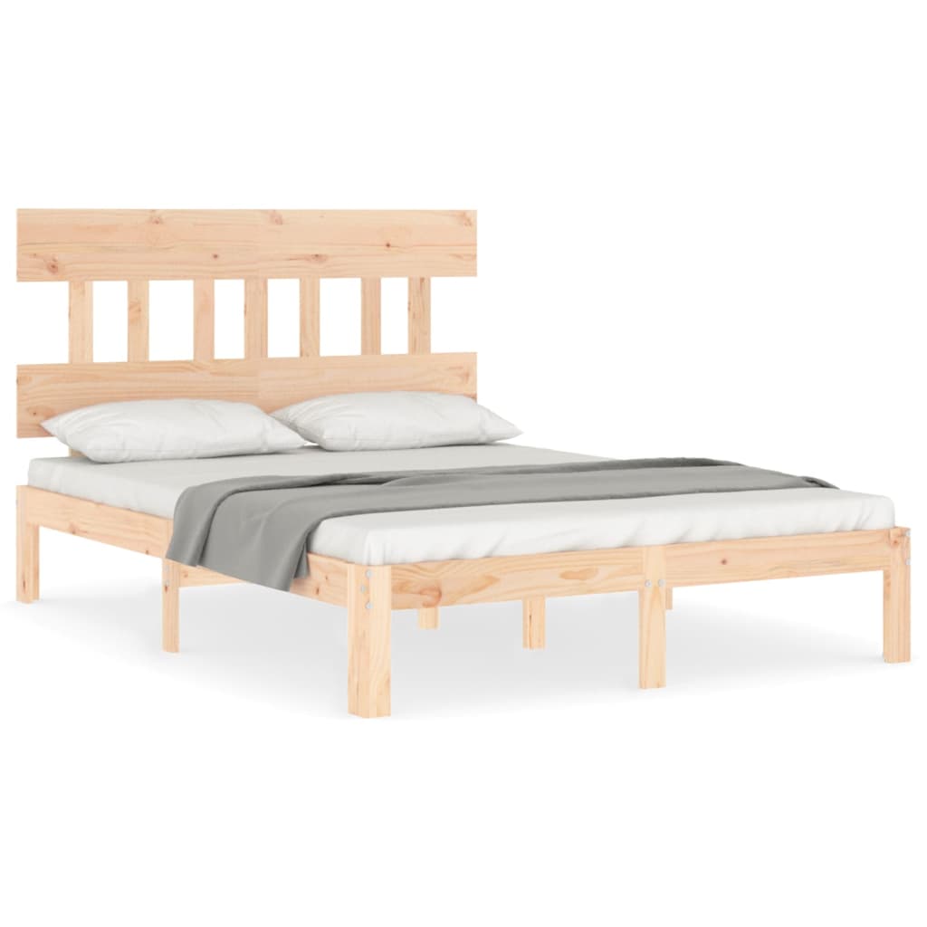 Letto senza Materasso 140x190 cm in Legno Massello di Pino | homemem39