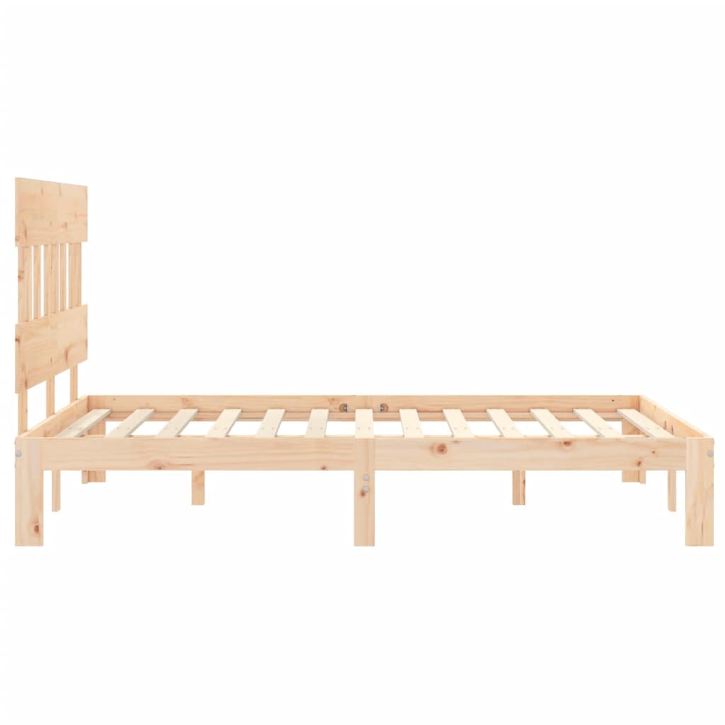 Letto senza Materasso 140x190 cm in Legno Massello di Pino | homemem39