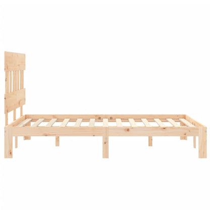 Letto senza Materasso 140x190 cm in Legno Massello di Pino | homemem39
