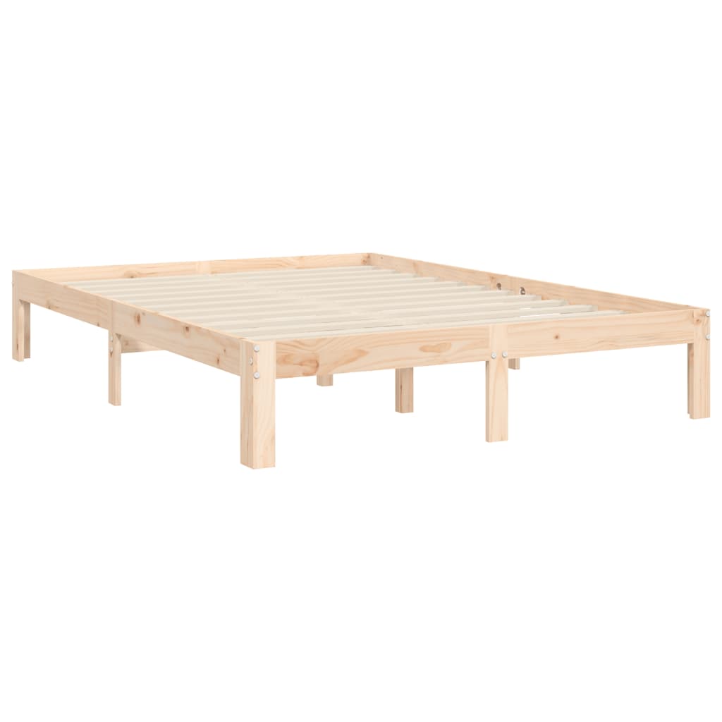 Letto senza Materasso 140x190 cm in Legno Massello di Pino | homemem39