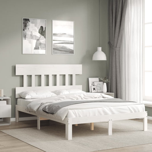 Letto senza Materasso 140x190 cm Legno Massello di Pino