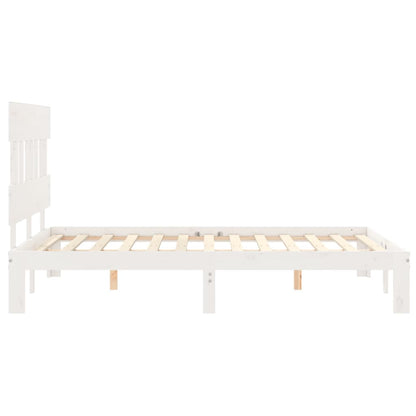 Giroletto senza Materasso Bianco 120x200 cm Legno Massello Pino | homemem39